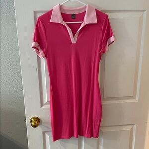SHEIN Pink Polo Mini Dress